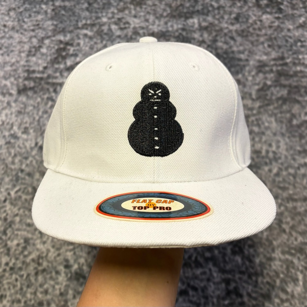 NWT VTG Jeezy Snowman Hat Fitted 7 3/4 White 2000s Hip-Hop Cap